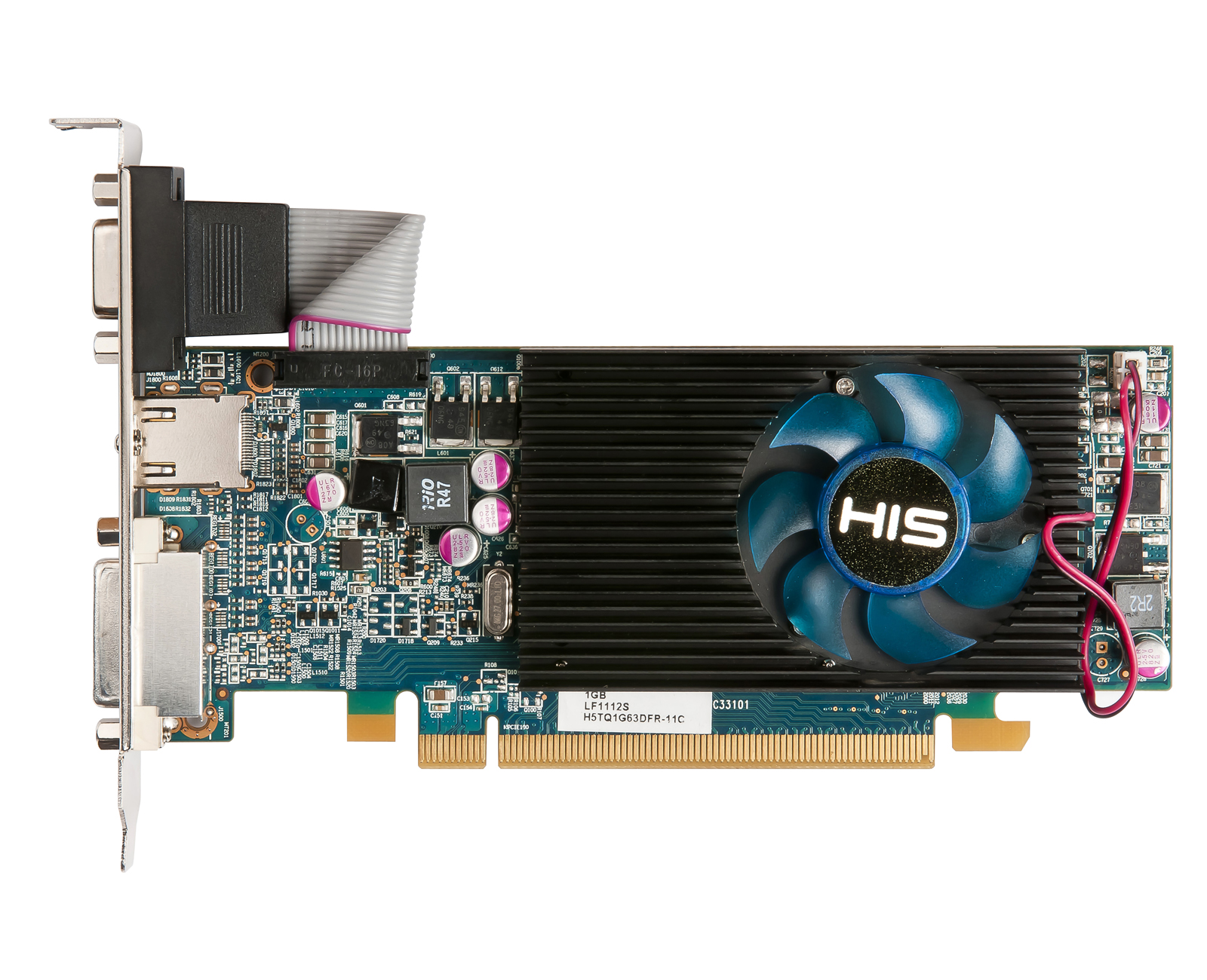 HIS 6570 Fan 1GB DDR3 PCI-E DVI/HDMI/VGA