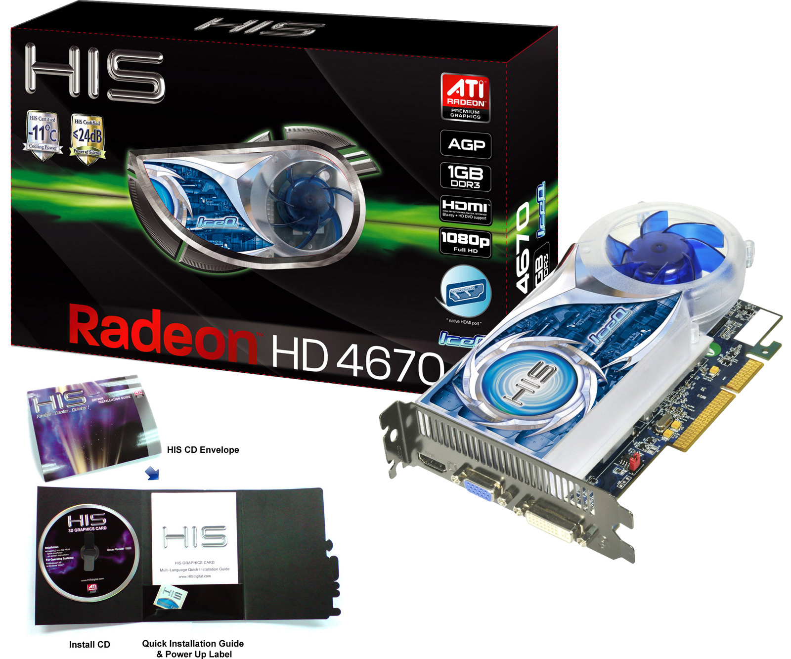 HIS HD 4670 IceQ Native 1GB (128bit) DDR3 AGP < Products < Grafik < Products | HIS Graphic Cards