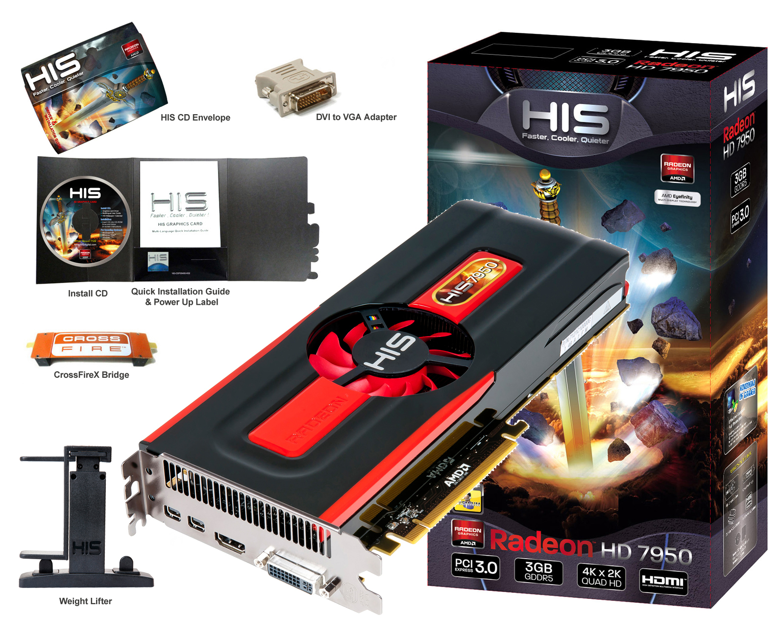 Ruin Too whip HIS 7950 Fan 3GB GDDR5 PCI-E DVI/HDMI/2xMini DP < HD 7900 Series < Desktop  graphics < Products | HIS Graphic Cards