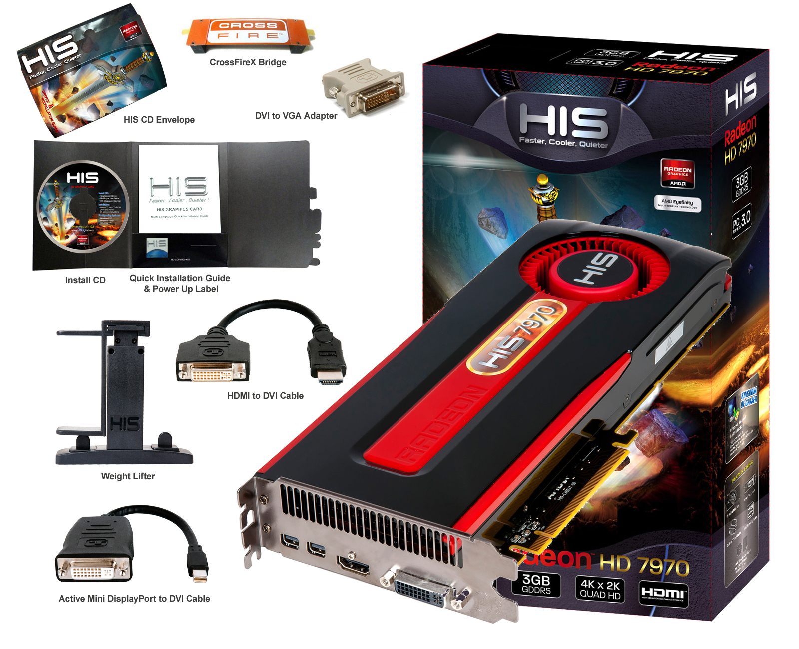 Transparent Much venom HIS 7970 Fan 3GB GDDR5 PCI-E DVI/HDMI/2xMini DP (Free DP to DVI Eyefinity  Adapter) < HD 7900 Series < Desktop graphics < Products | HIS Graphic Cards
