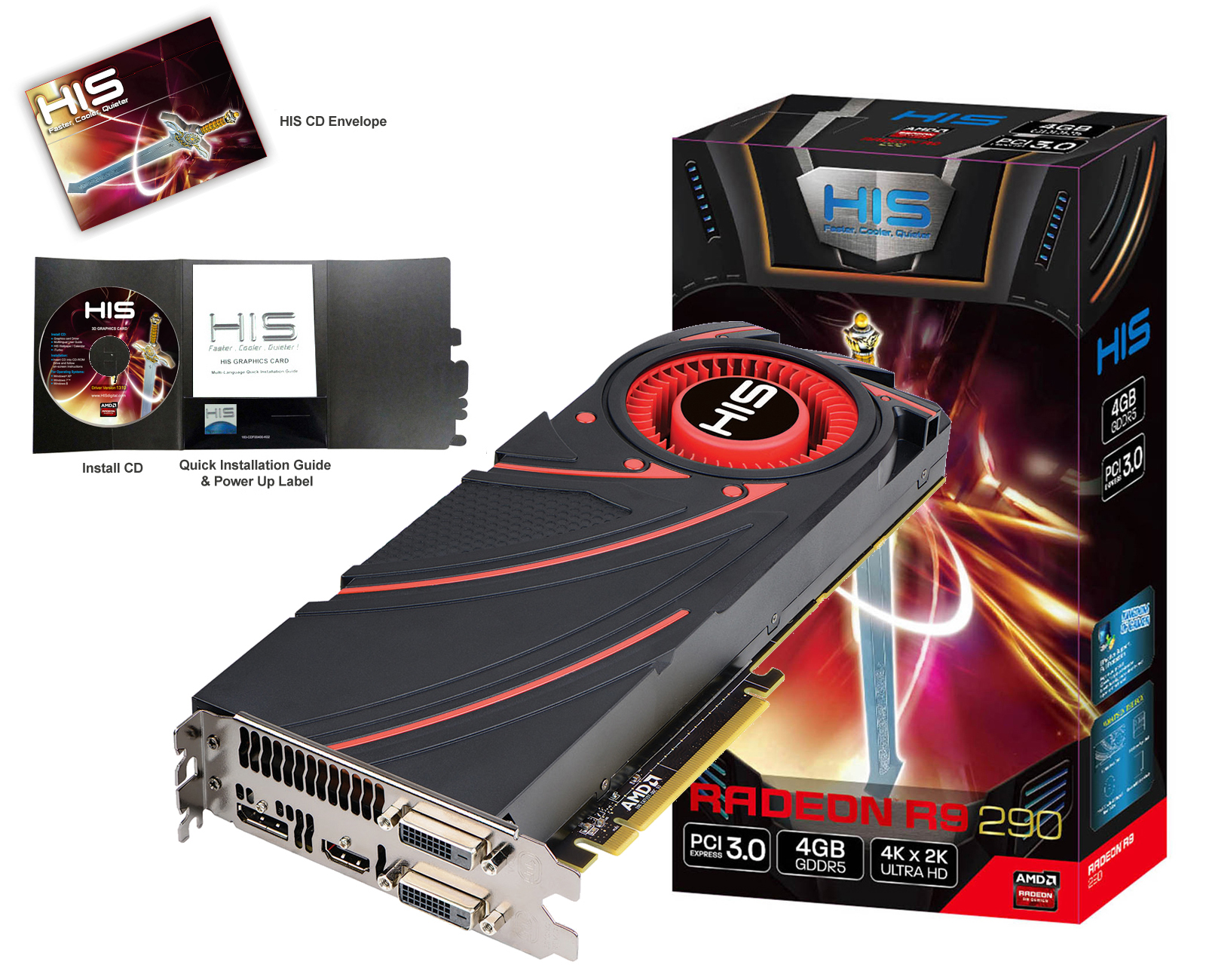 HIS R9 4GB GDDR5 2xDLDVI-D/DP/HDMI < R9 290 Series < デスクトップ グラフィックス < Products | HIS Graphic Cards