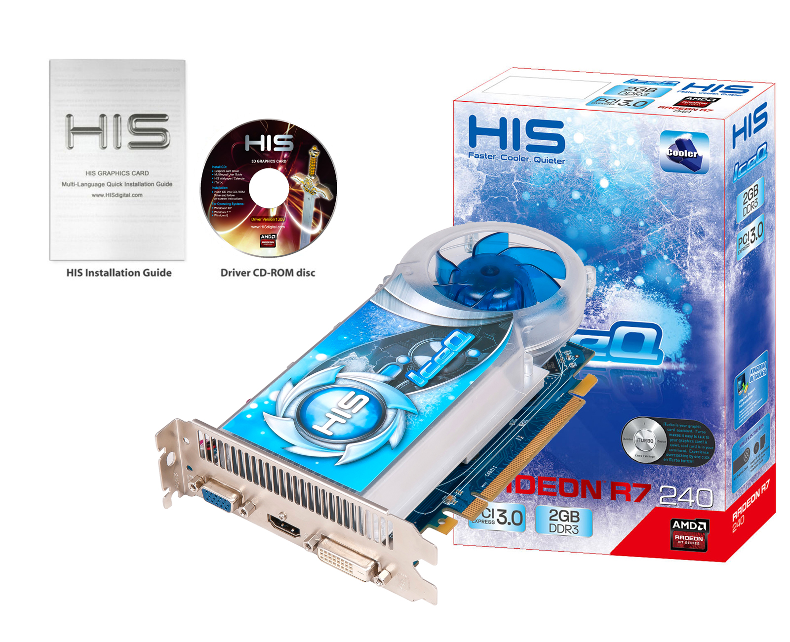 HIS R7 240 IceQ 2GB DDR3 PCI-E HDMI/SLDVI-D/VGA < 240 Series < Desktop < Products HIS Graphic