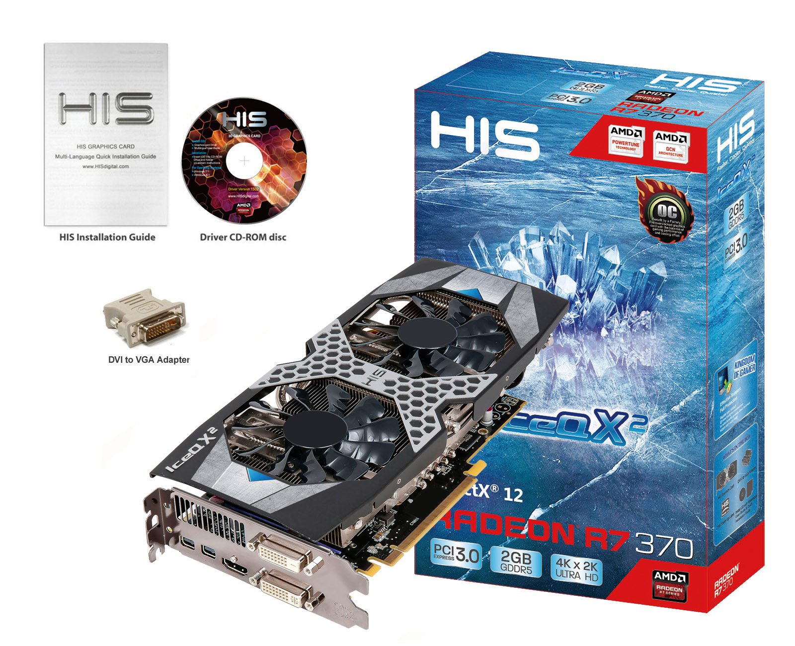HIS R7 370 IceQ X² OC 2GB < R7 370 Series < Desktop graphics