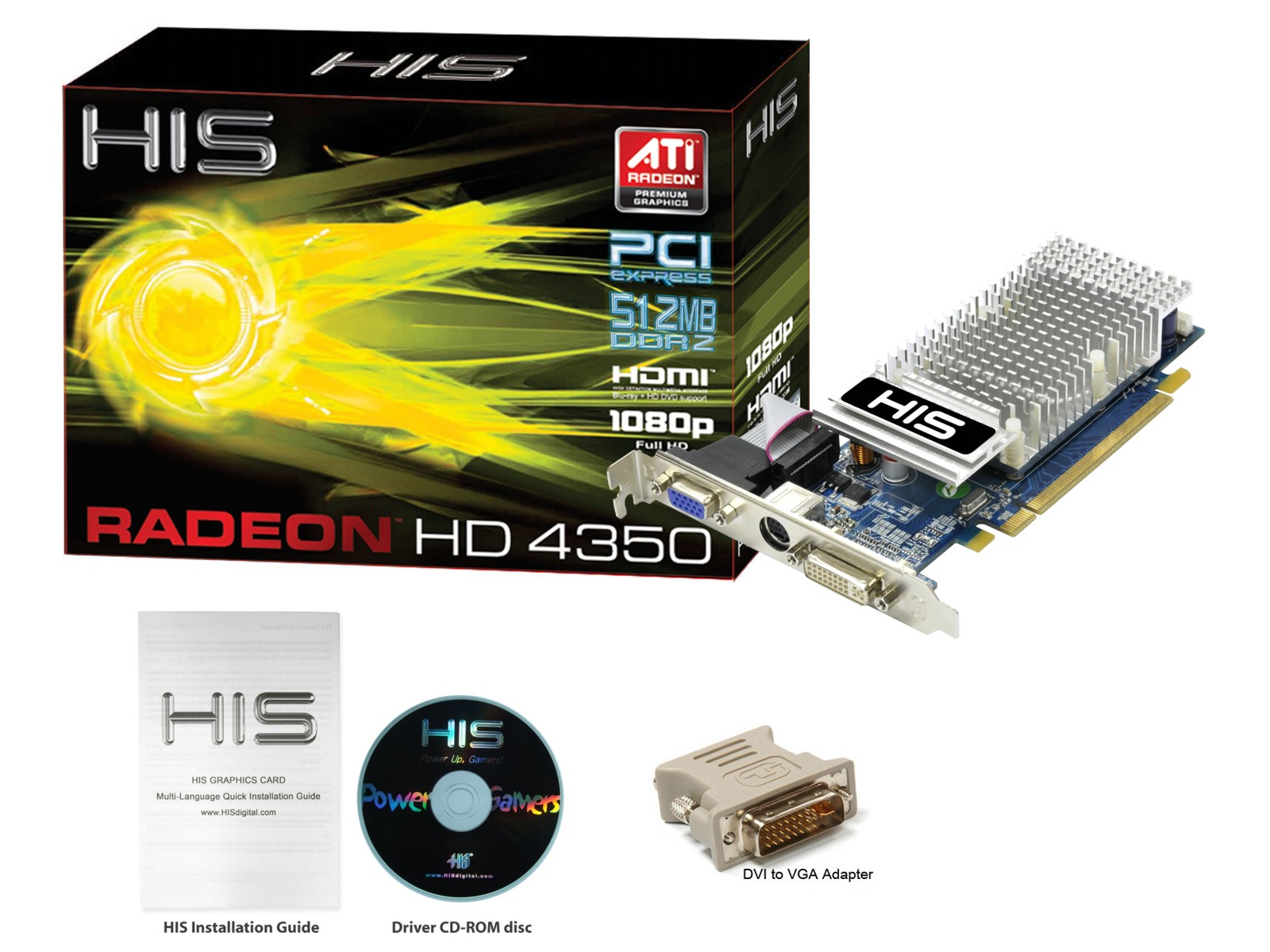 HIS HD 4350 Silence 512MB (64bit) DDR2 PCIe < Legacy Products