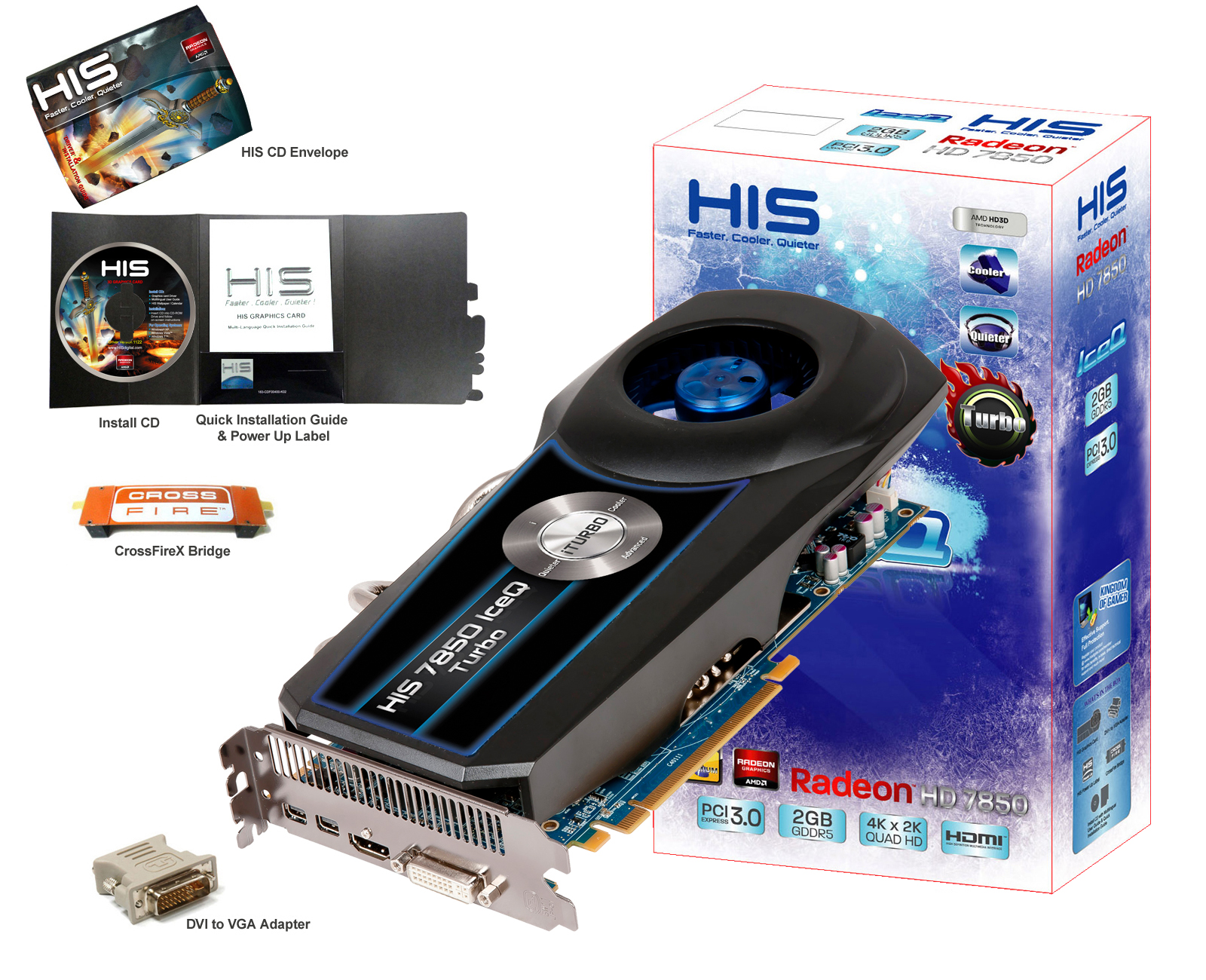 HIS HD 7850 iPower IceQ Turbo 4GB GPU Review with Crossfire - Overclockers