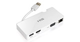 HIS Multi-View USB Portable Docking Station, Gigabit Ethernet for Mac & Windows (HDMI + VGA up to 2048 x 1152, USB 3.0 port)